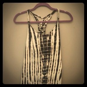 Maurices Black and White Tie Dye Tank